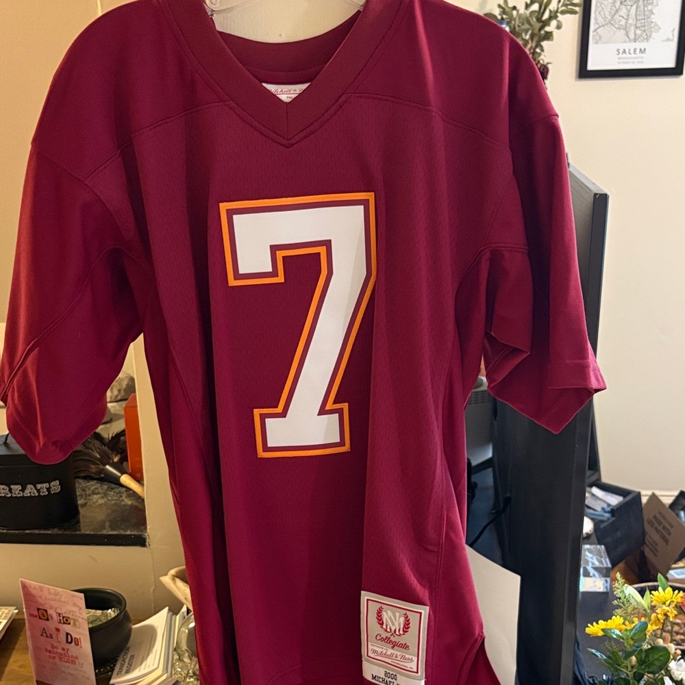 Star collegiate QB Michael Vick Virginia Tech authentic jersey